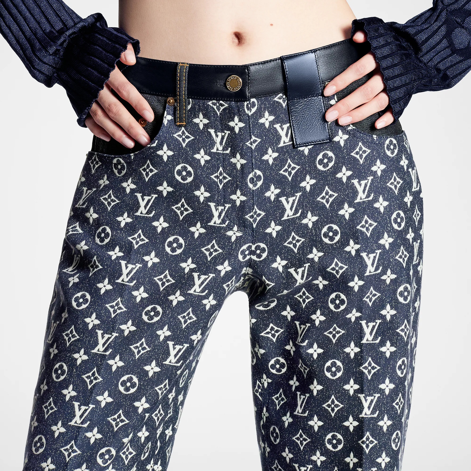 Monogram Denim Bootcut Jeans - 2