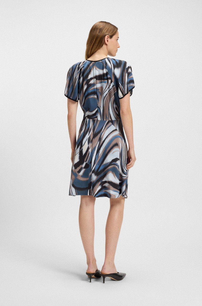 SATIN DRESS WITH SWIRL PRINT 4