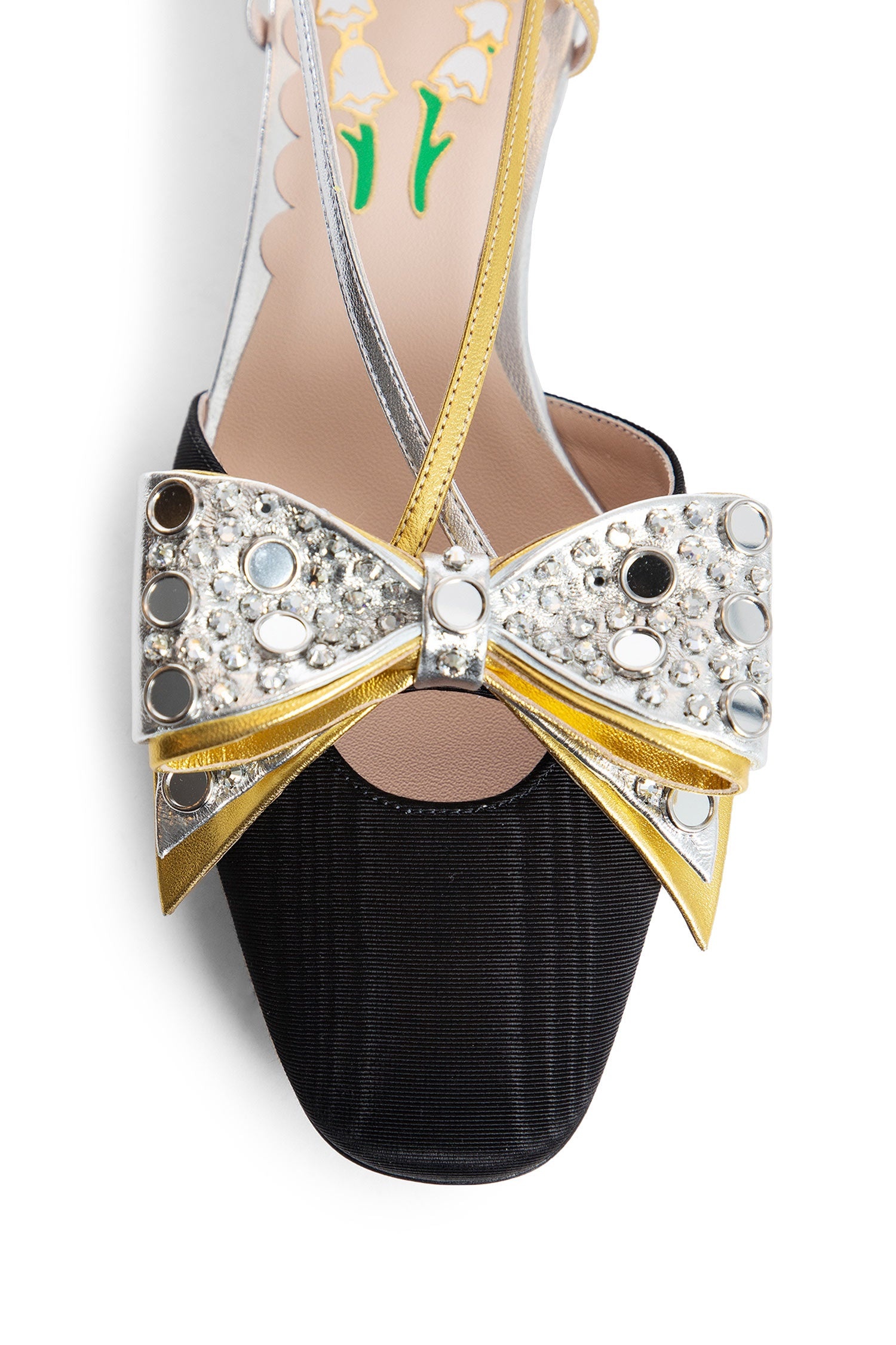Bowow-Slingback-Pumps-In-Moire-Fabric - 5
