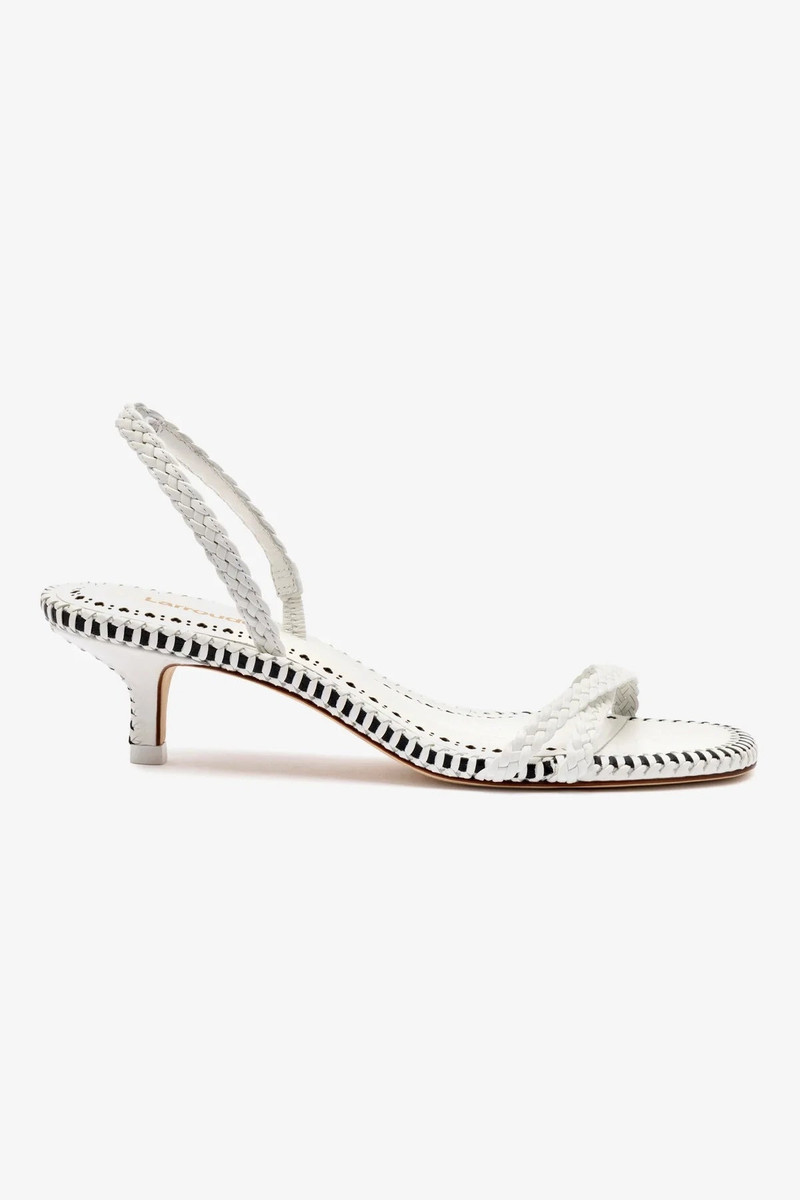 Mini Annie Sandal In White Leather 1