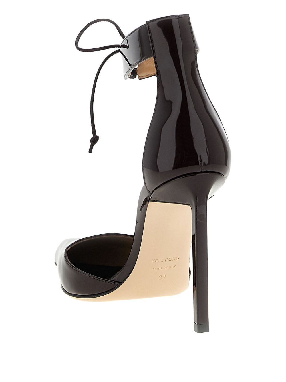 105mm patent-finish leather pumps - 3