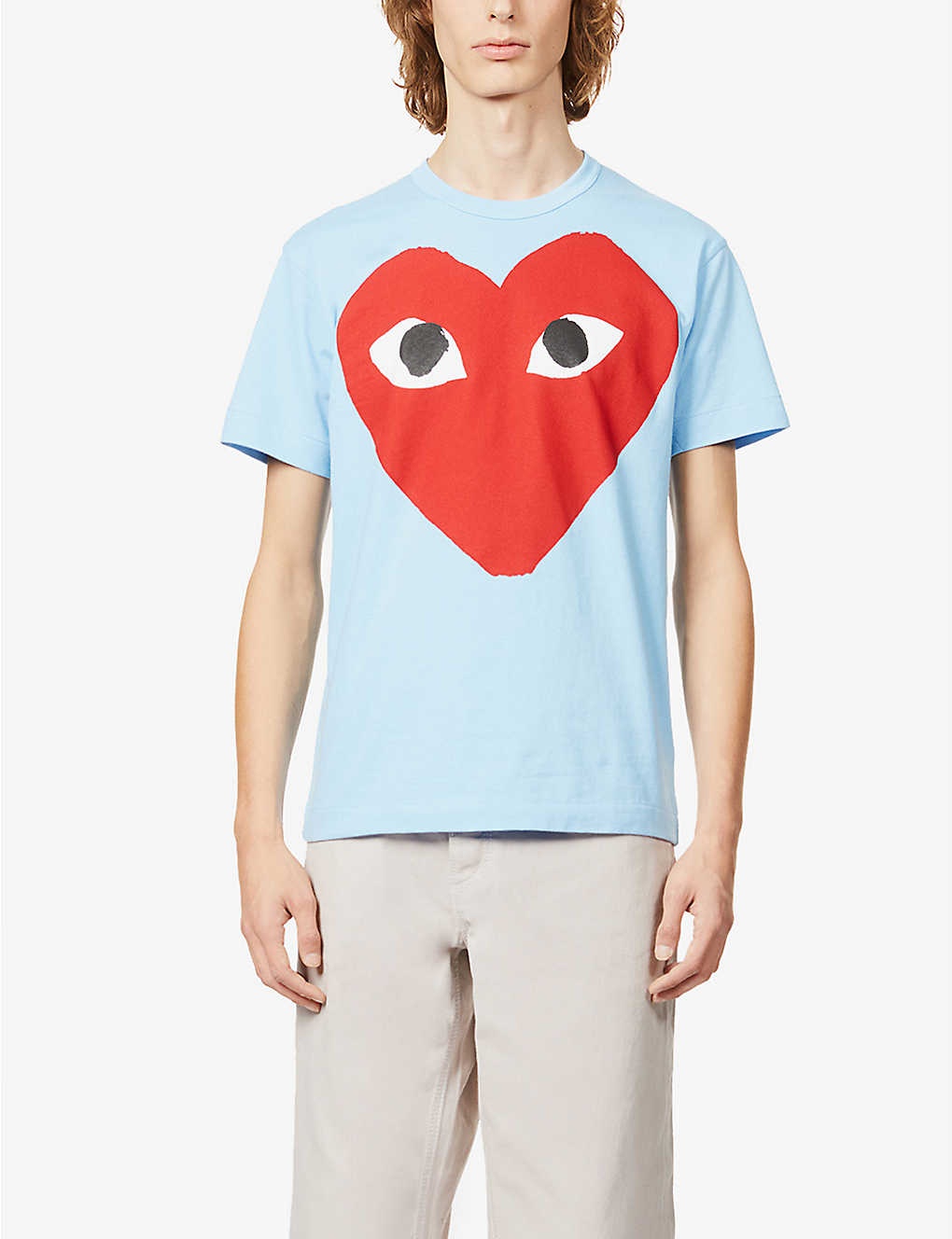 Comme des Garçons PLAY Big Heart cotton-jersey T-shirt selfridges  REVERSIBLE