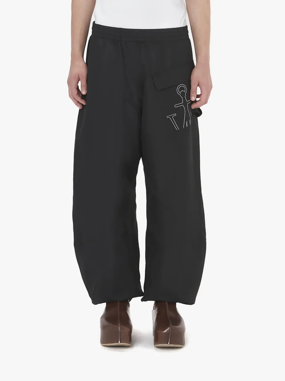 TWISTED JOGGERS WITH ANCHOR LOGO PRINT - 2