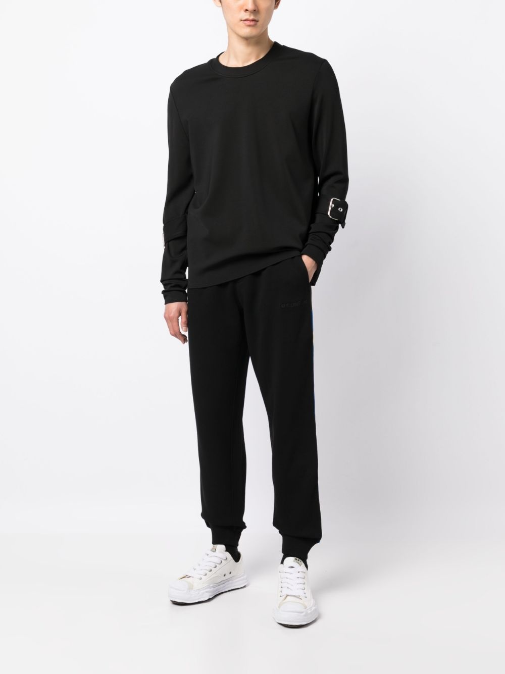 logo-embroidered cotton track pants - 2