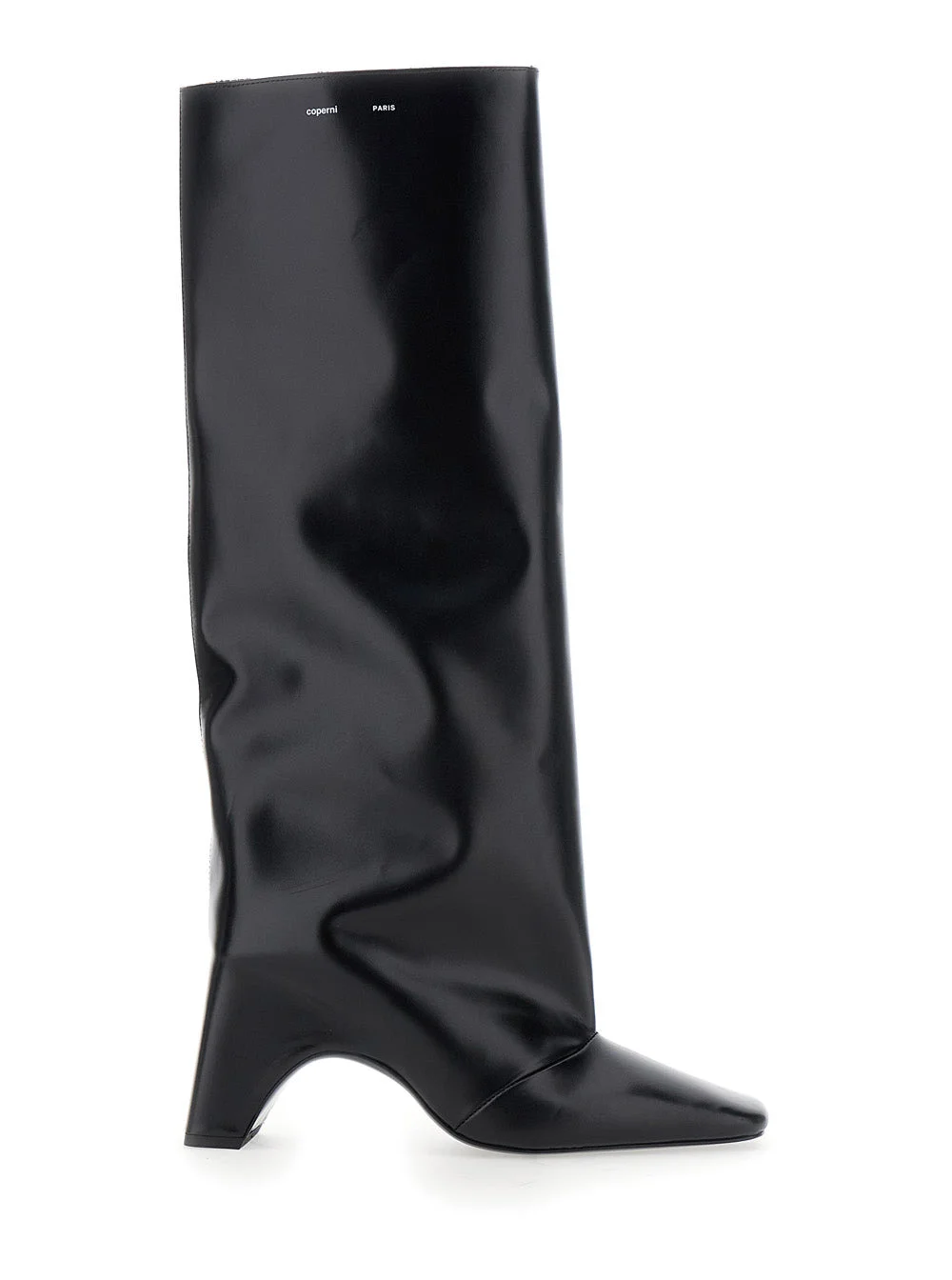 Coperni Women 'Bridge' Black Boots With Logo Lettering On The Side And High Heel In Leather Woman - 1