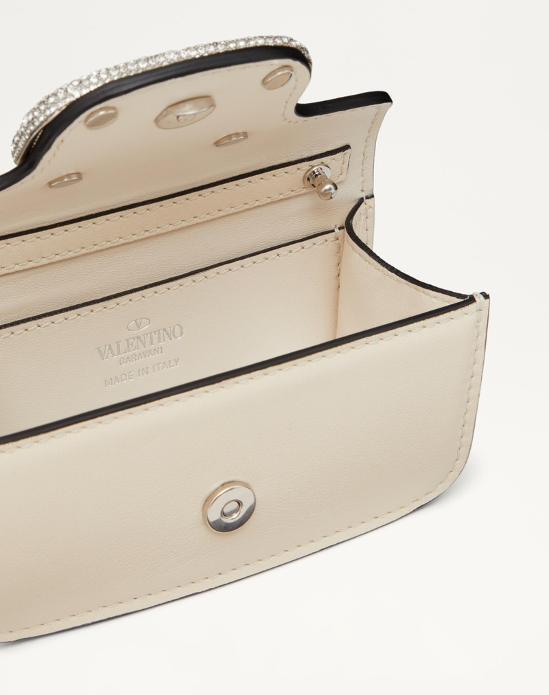 Valentino VALENTINO GARAVANI LOCÒ MICRO BAG WITH CHAIN AND JEWEL LOGO outlook