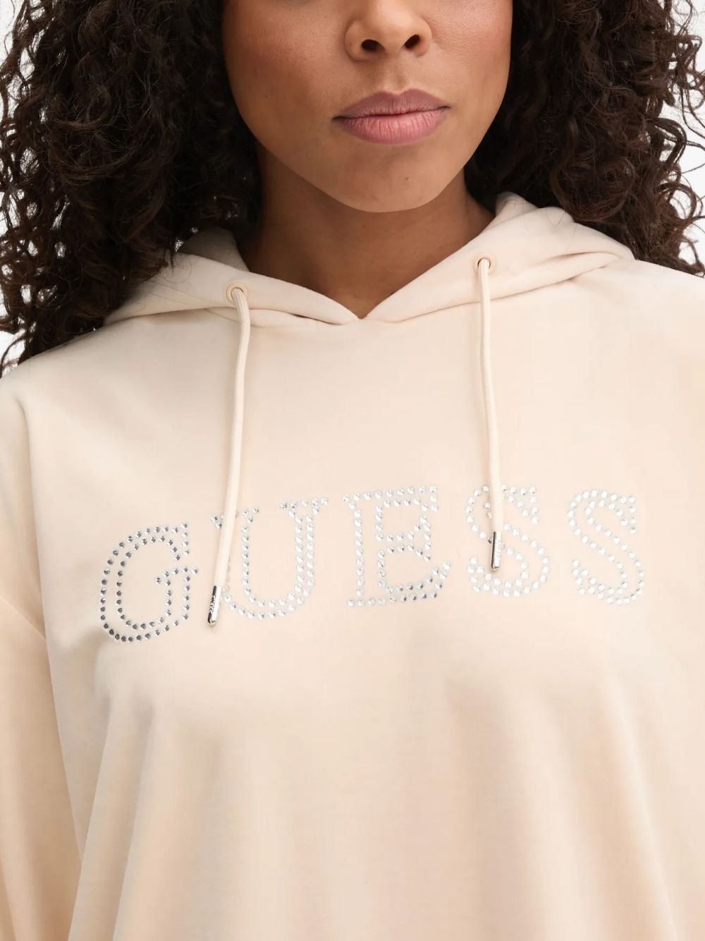 crystal-embellished hoodie dress - 4