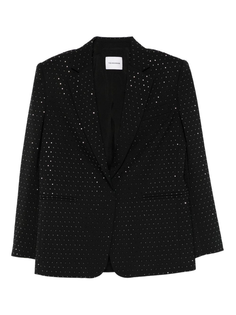 single-breasted crystal-embellished blazer 1