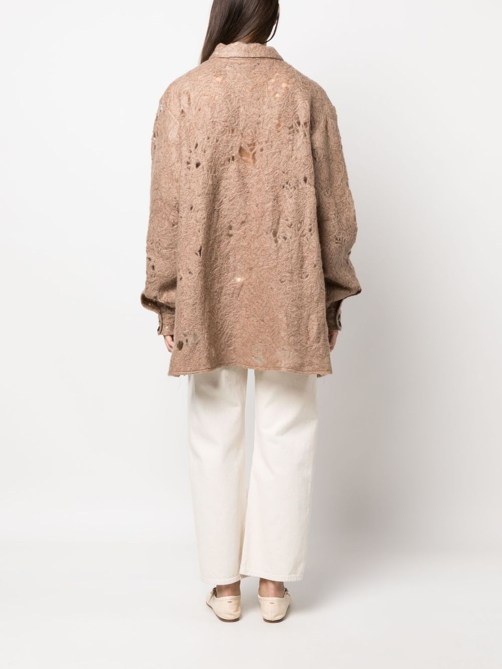 raw-cut finish long-sleeve shirt - 4