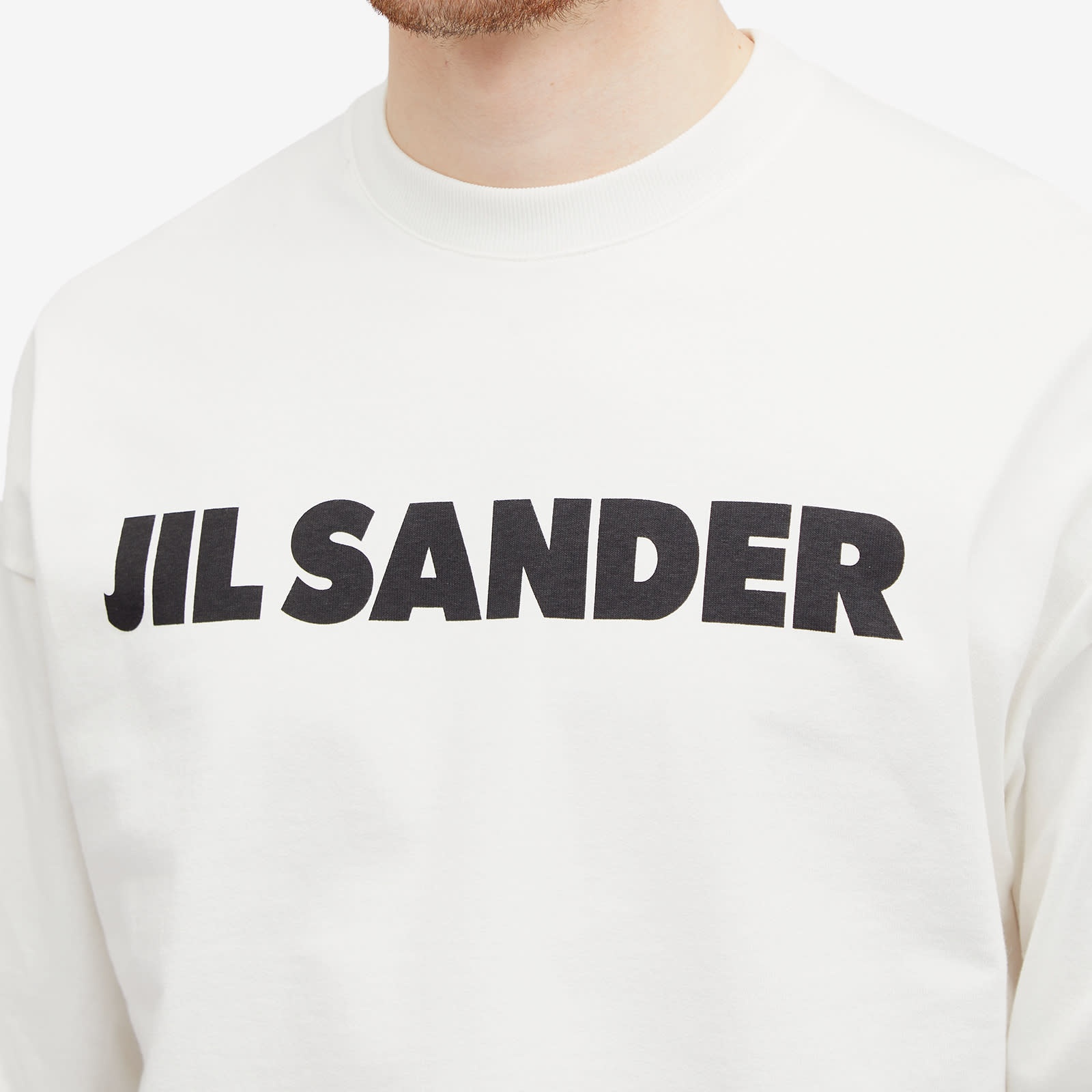 Jil Sander Long Sleeve Logo T-Shirt - 5