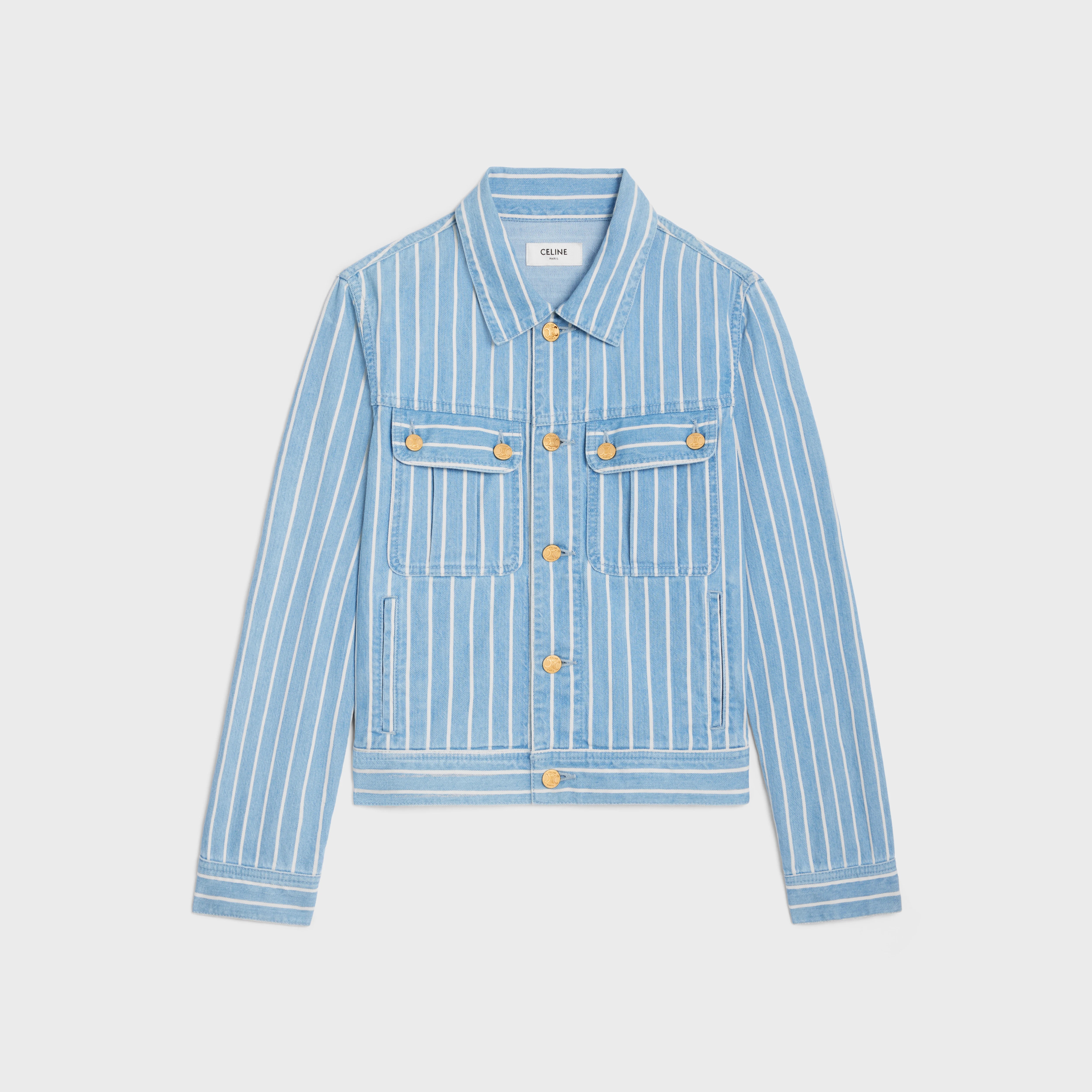 trucker jacket in lightweight denim - 1