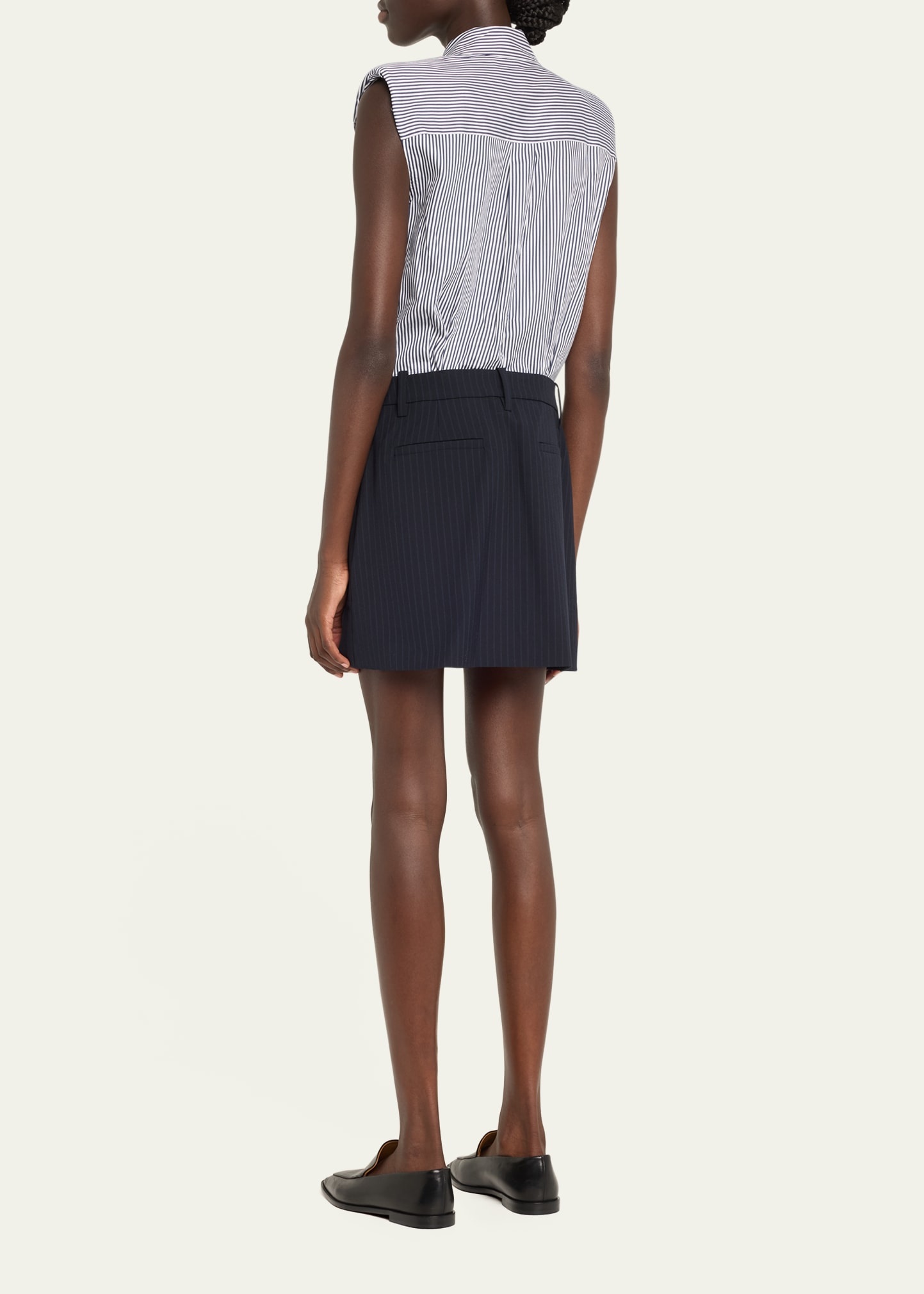Graham Shirting Combo Mini Dress - 3