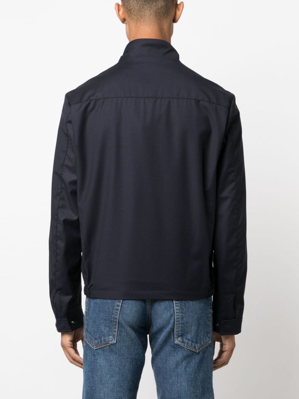 zip-fastening bomber jacket - 4