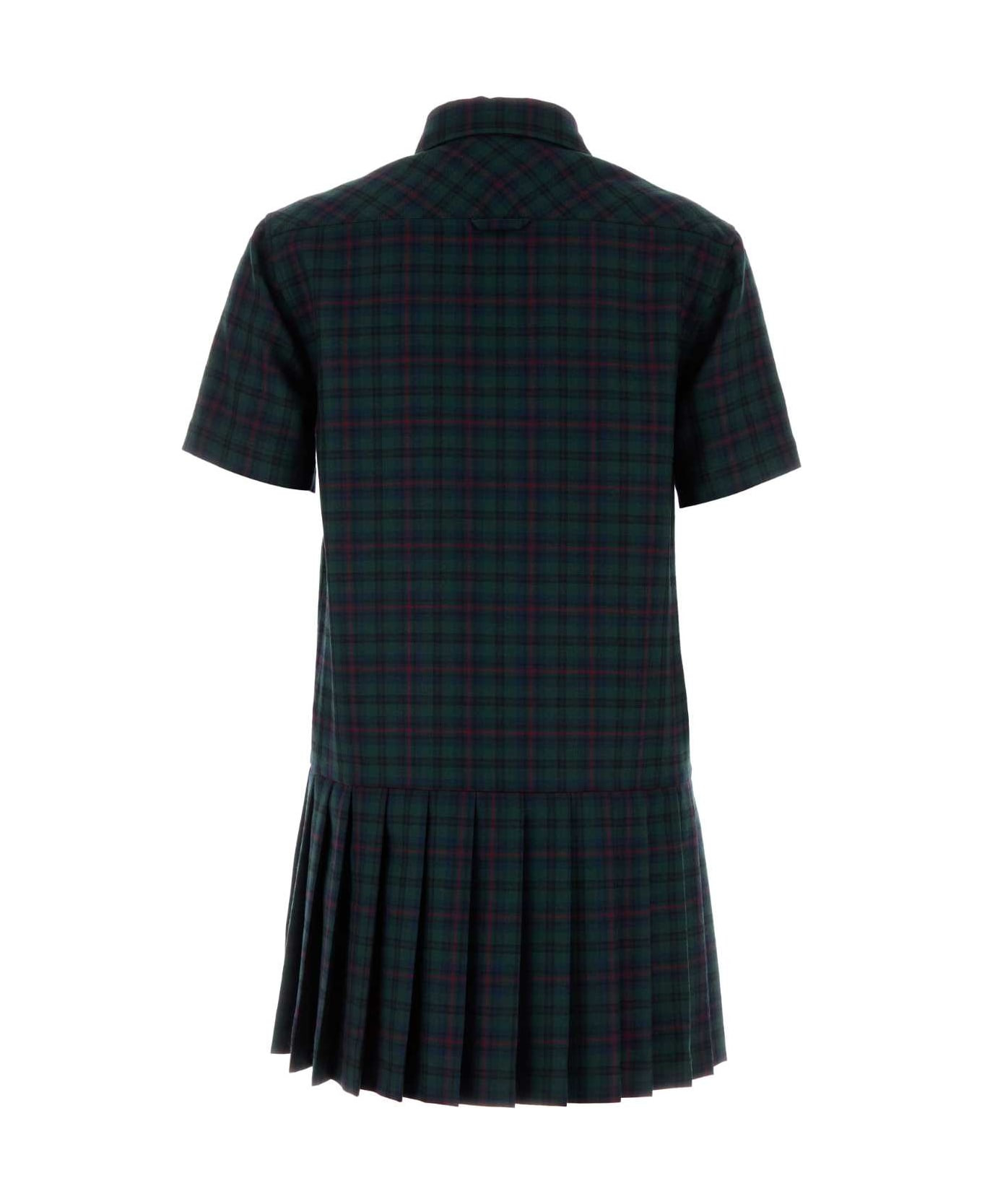 Embroidered Wool Mini Dress - 2