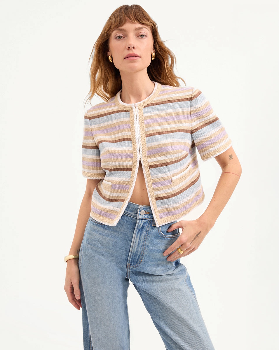 WYATT KNIT SHORT-SLEEVE JACKET - 2