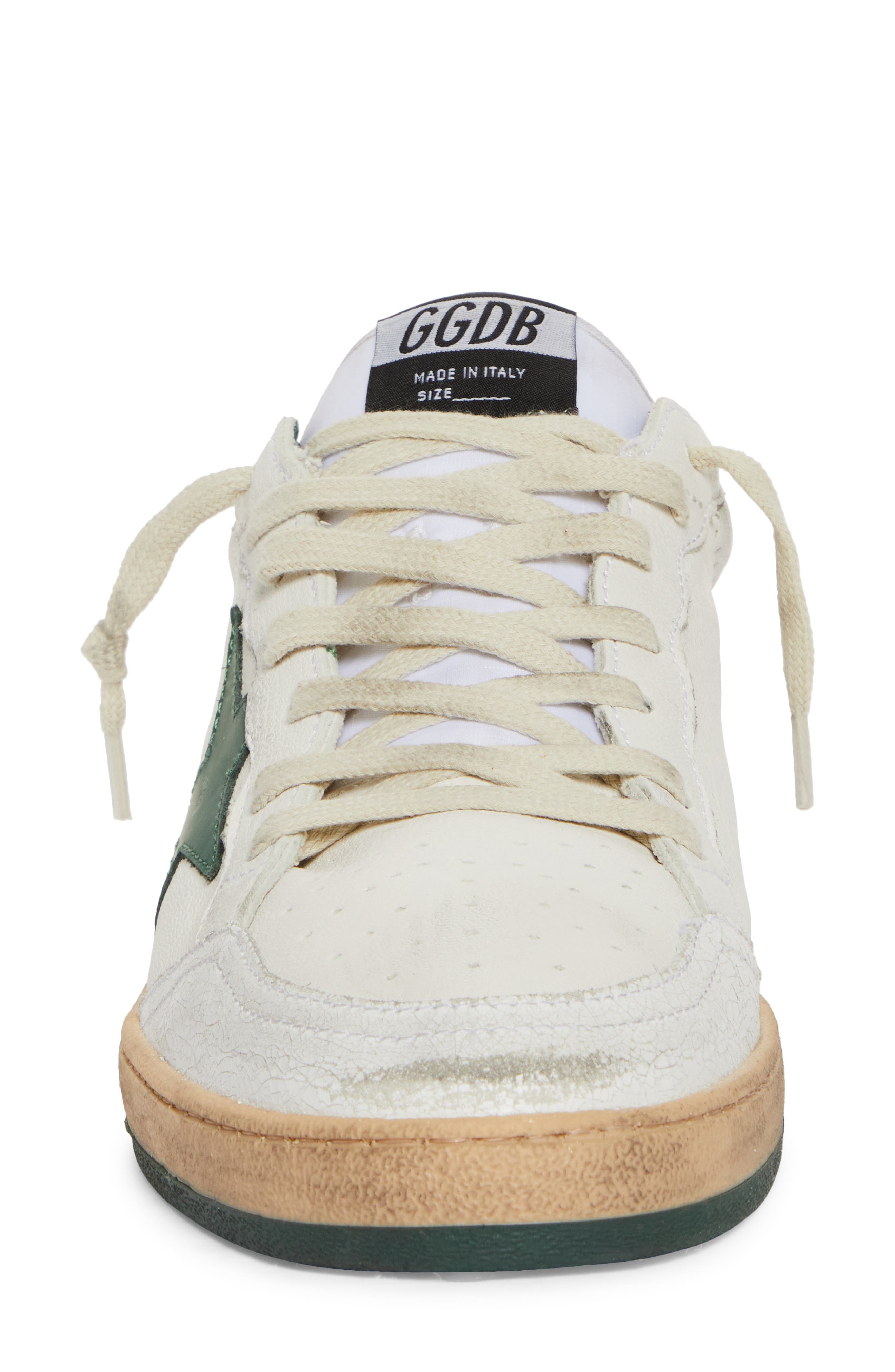 Golden Goose Ball Star Sneaker in White/Green at Nordstrom - 4