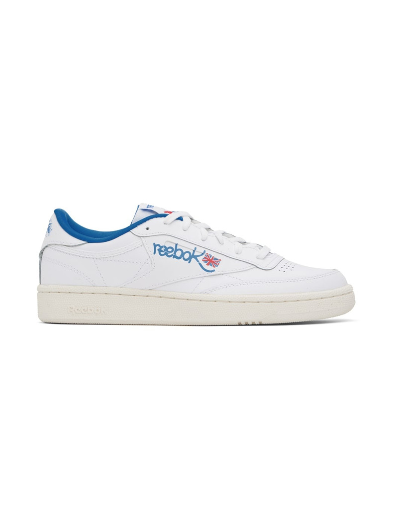 White & Blue Club C 85 Sneakers - 1