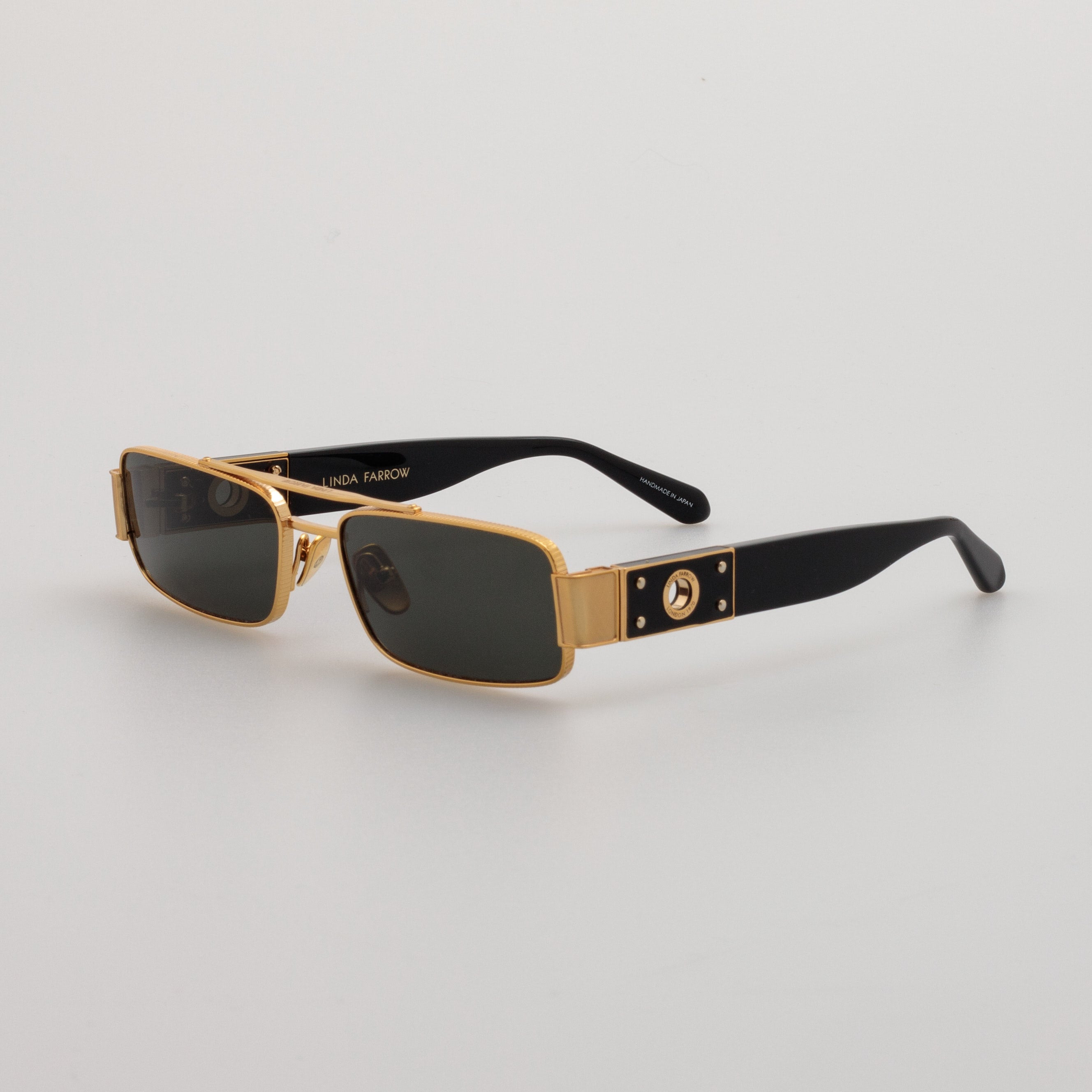 JOEY RECTANGULAR SUNGLASSES IN YELLOW GOLD - 2