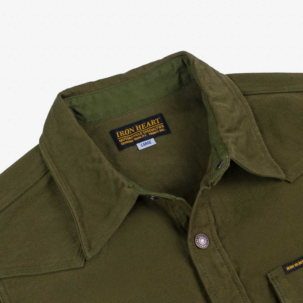 IHSH-331-ODG 12oz Moleskin CPO Shirt - Olive - 6