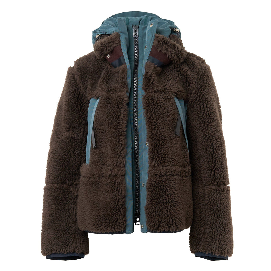 Faux Shearling X Grosgrain Blouson - 1