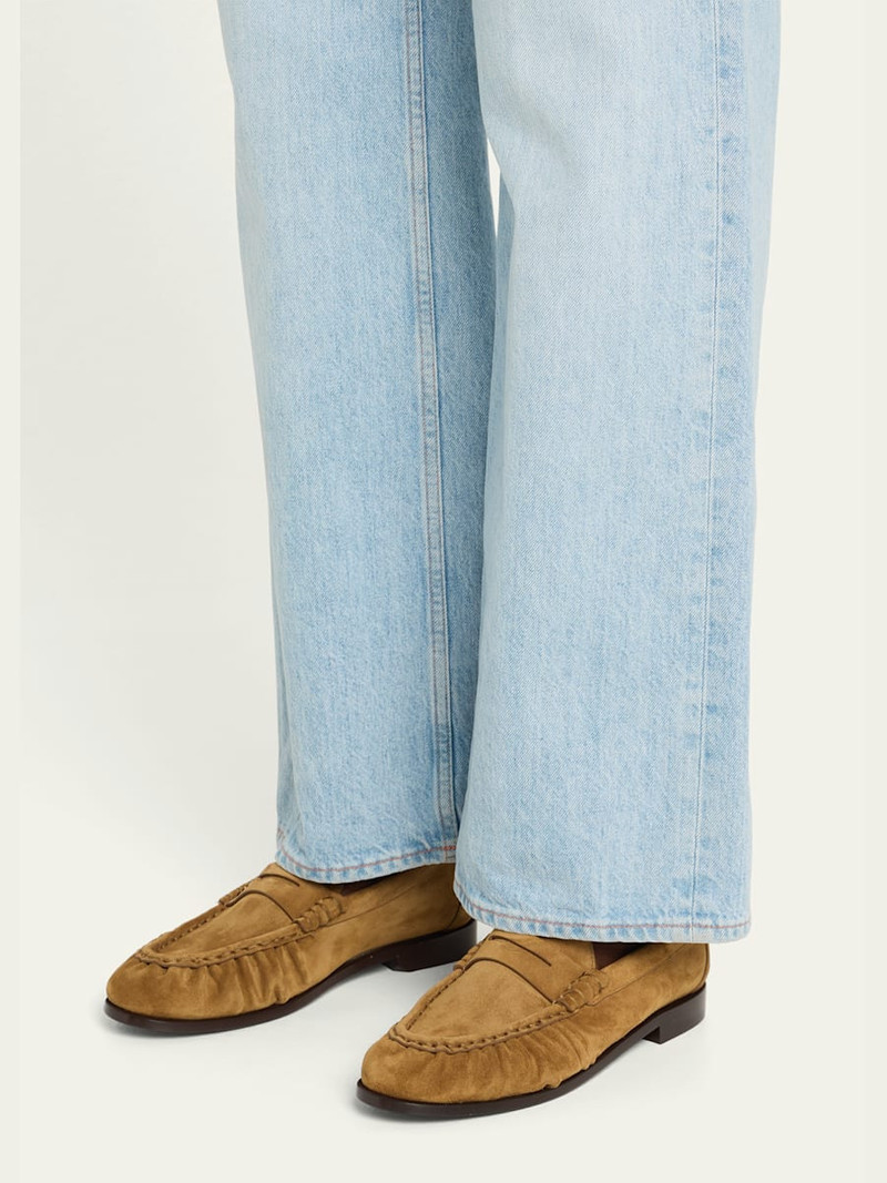 SAINT LAURENT Le Suede YSL Penny Loafers outlook