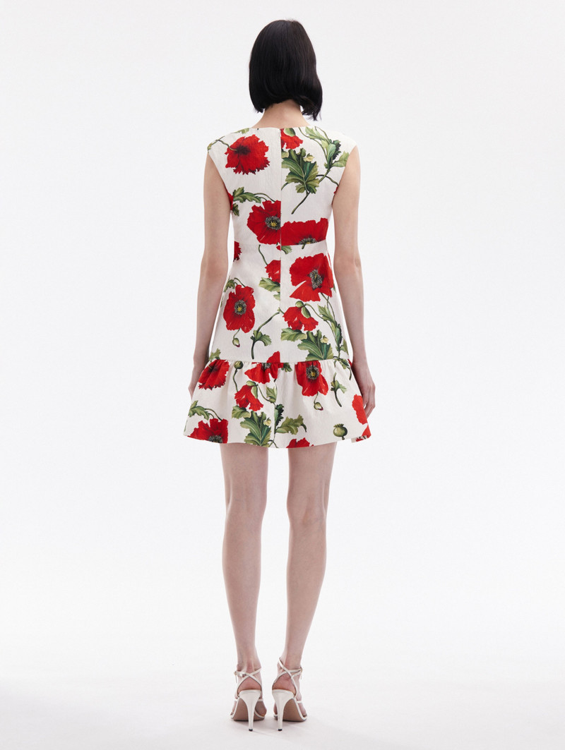 Oscar de la Renta POPPY COTTON CLOQUE DRESS outlook