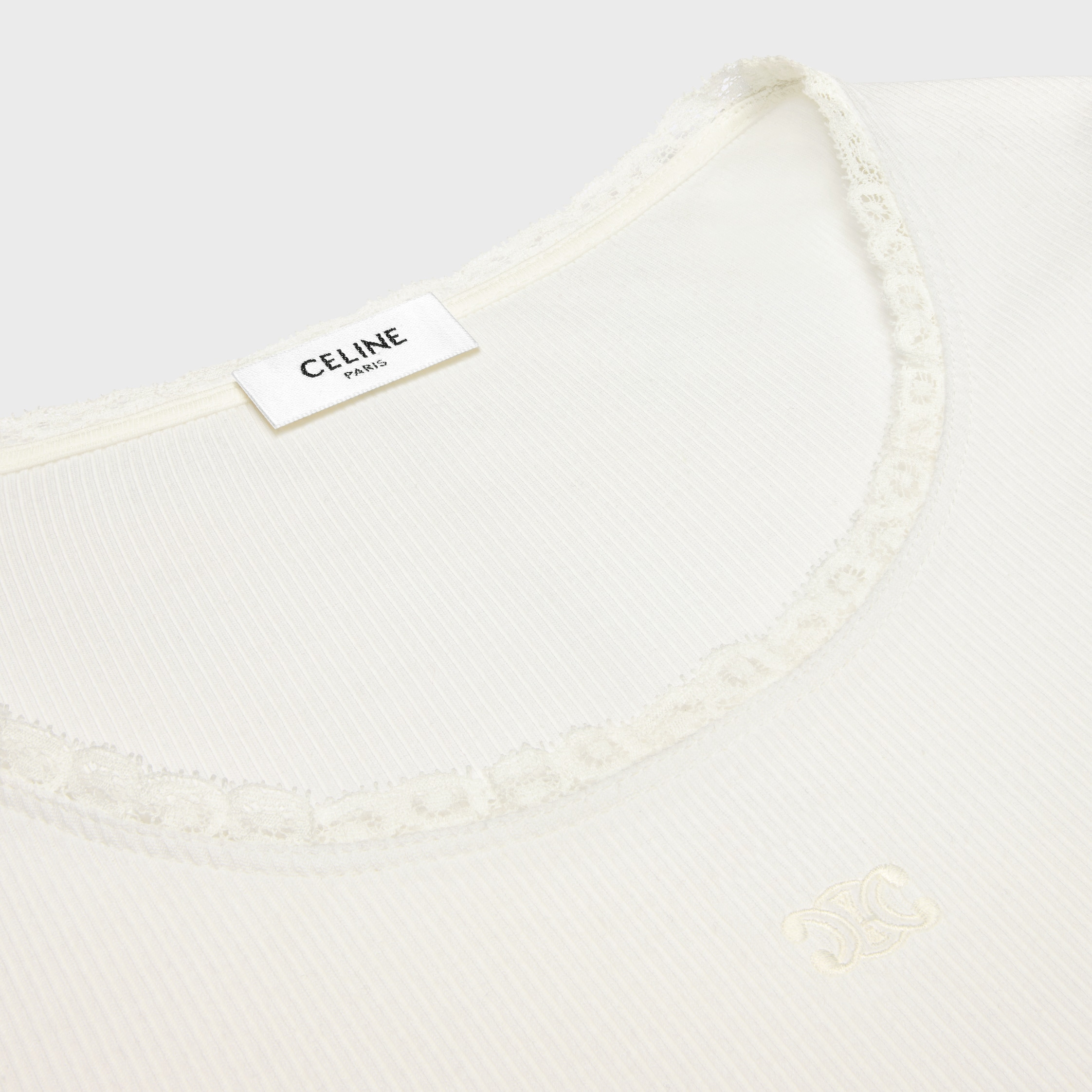 long-sleeved top IN ribbed cotton and silk - 3