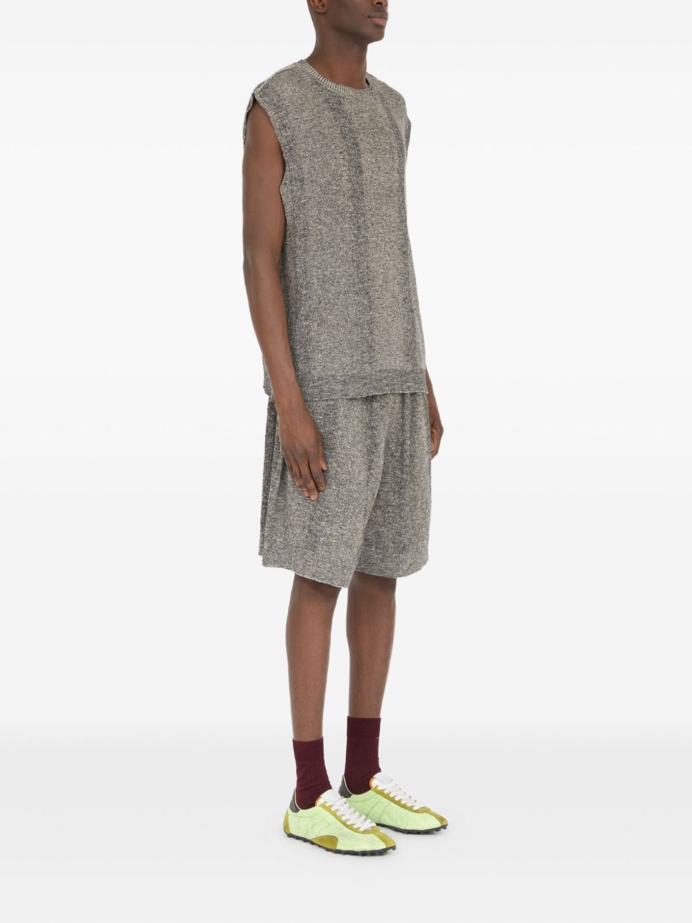 chiné-knit tank top - 3