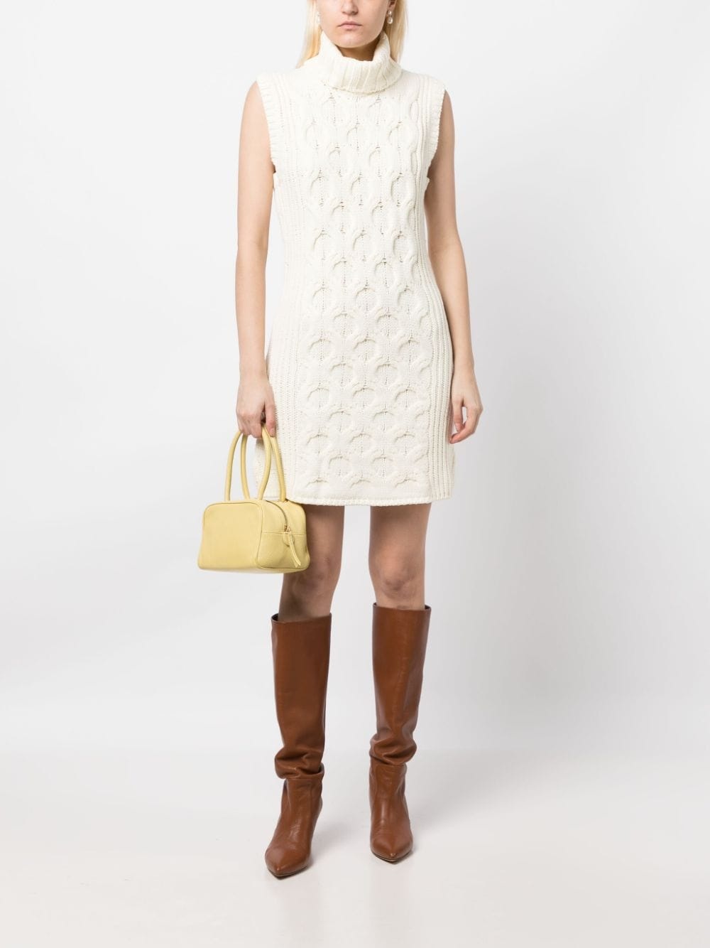 Mod cable-knit sleeveless dress - 2