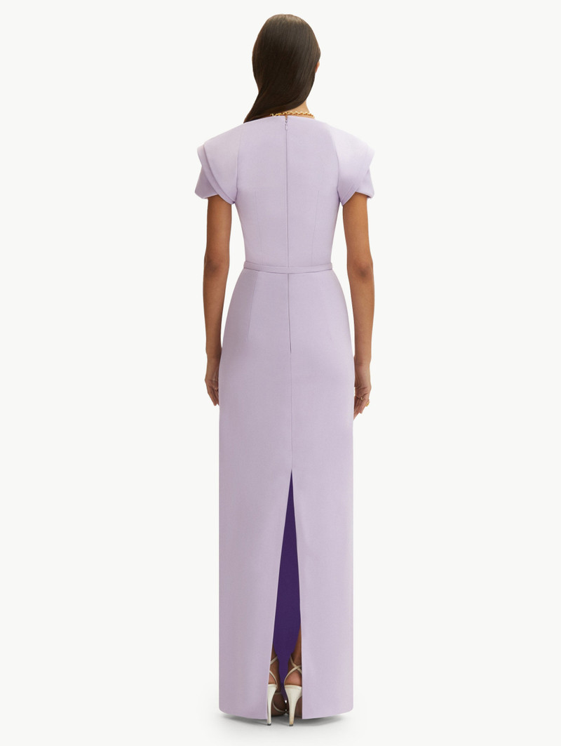 ROSETTE SLEEVE COLUMN GOWN 3
