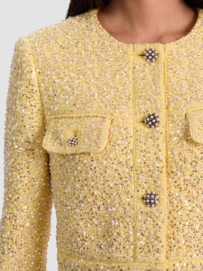 LORIE EMBELLISHED TWEED JACKET 5