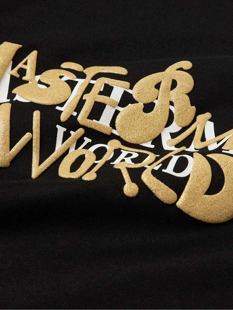Metallic Logo-Print Cotton-Jersey T-Shirt 5