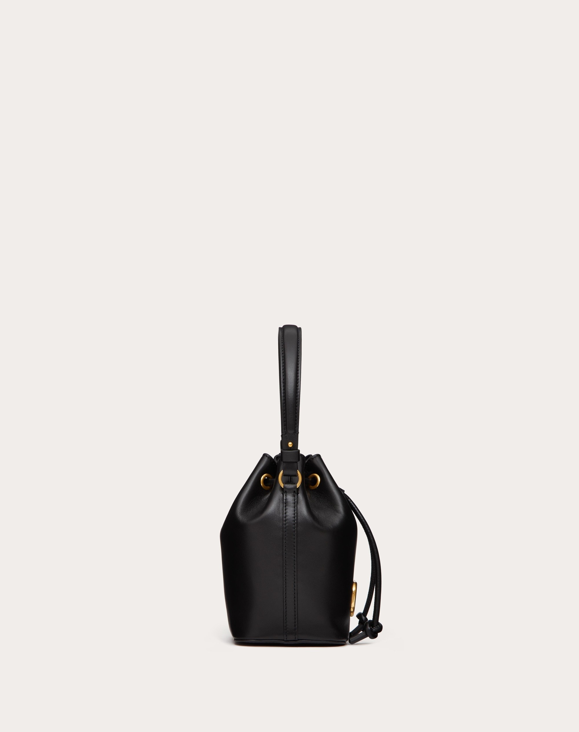 MINI VLOGO SIGNATURE BUCKET BAG IN NAPPA LEATHER - 4