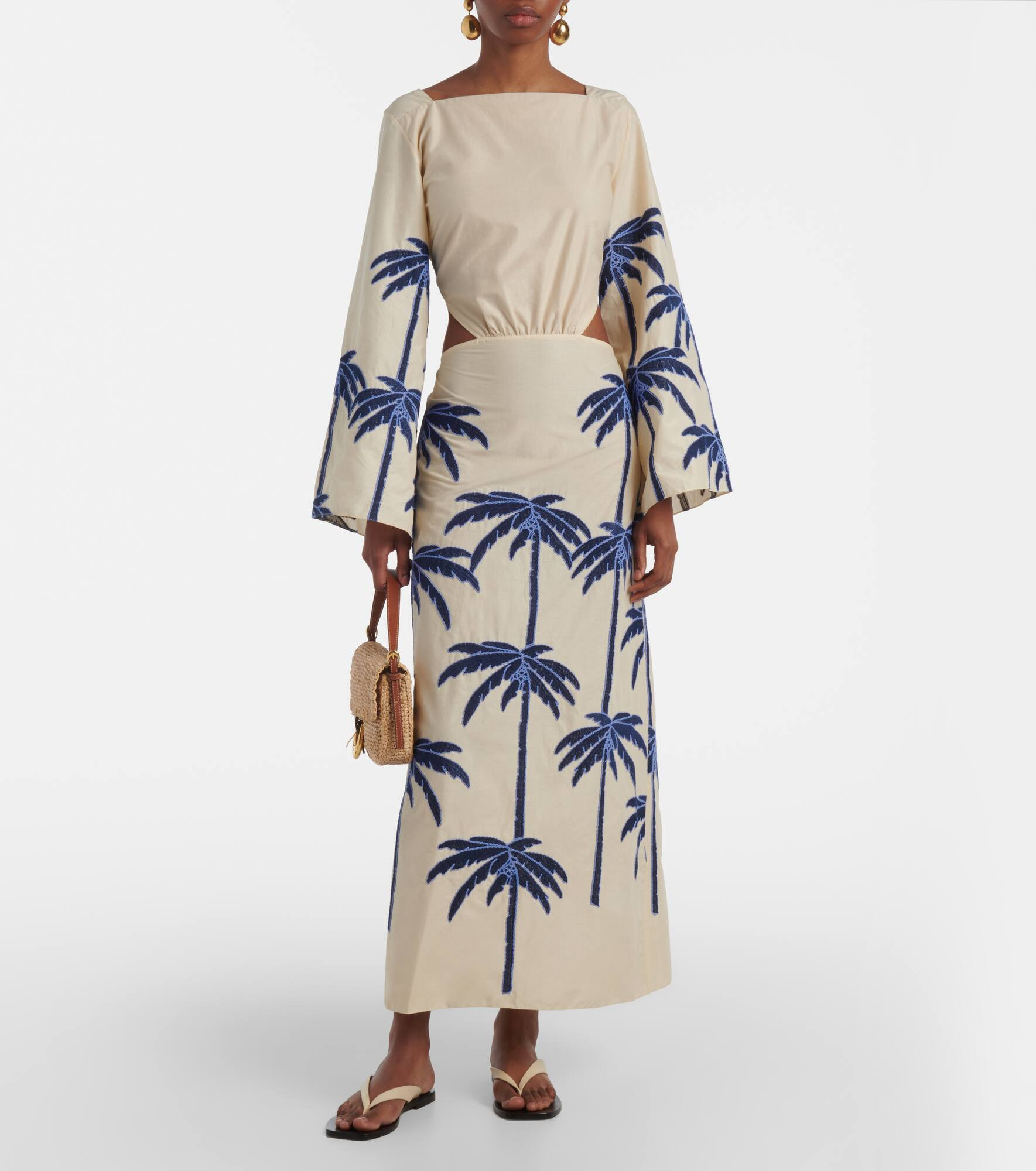 Journey embroidered cutout midi dress - 2