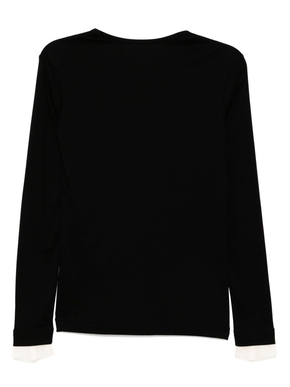 gauze doubled cuff T-shirt - 2
