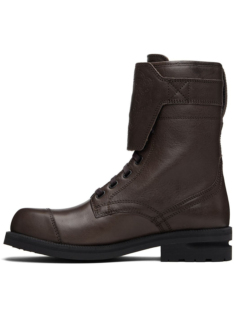 Kiko Kostadinov Brown Fitz Military Boots outlook