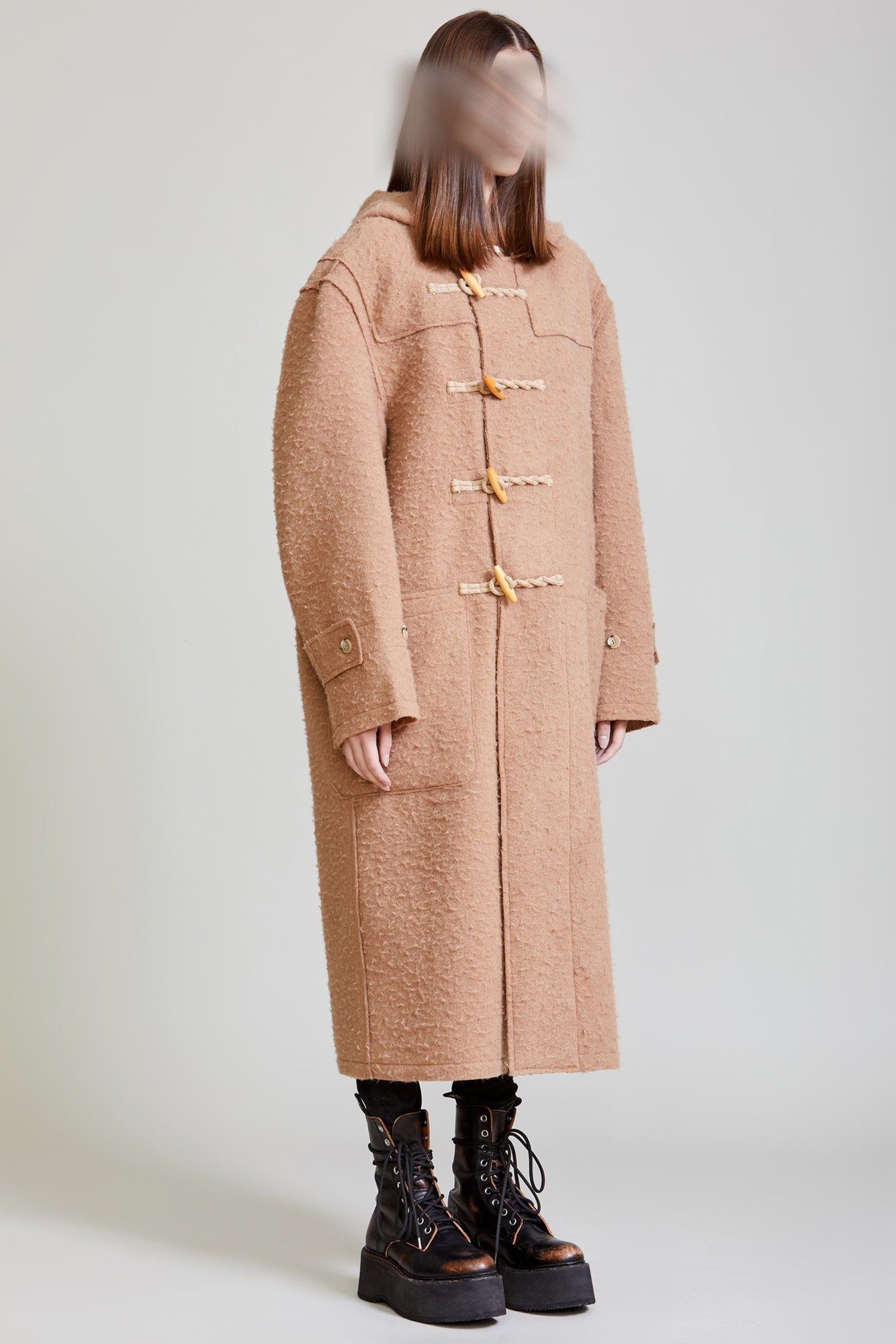 RAW EDGE TOGGLE COAT - CAMEL - 3