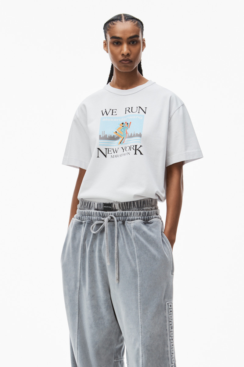Alexander Wang marathon tee in compact jersey outlook