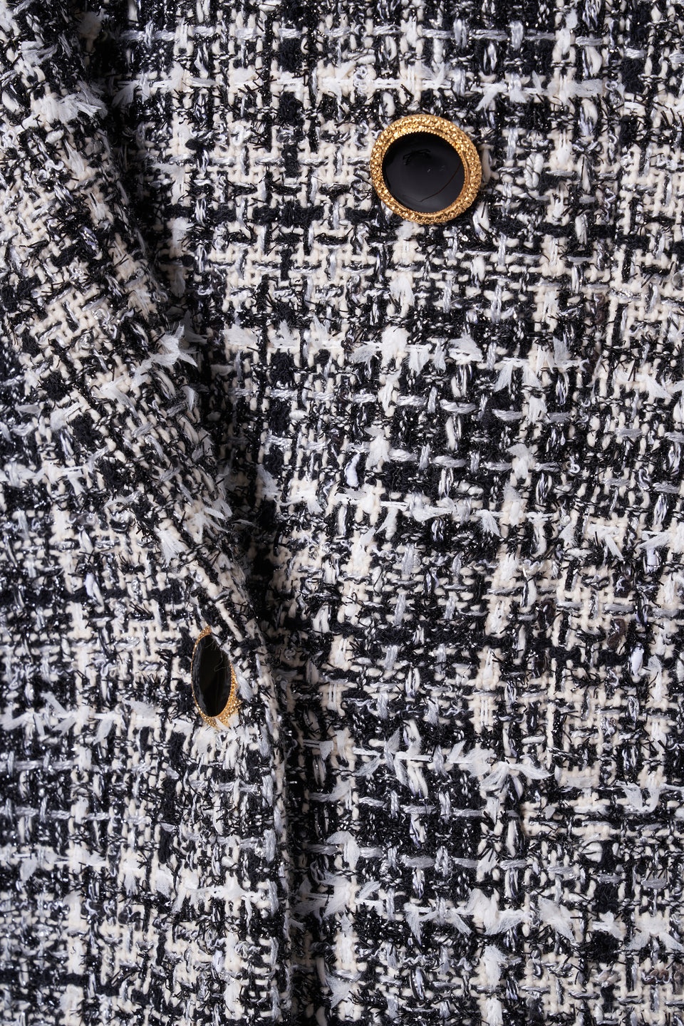 OVERSIZED CHECKED LUREX TWEED JACKET - 3