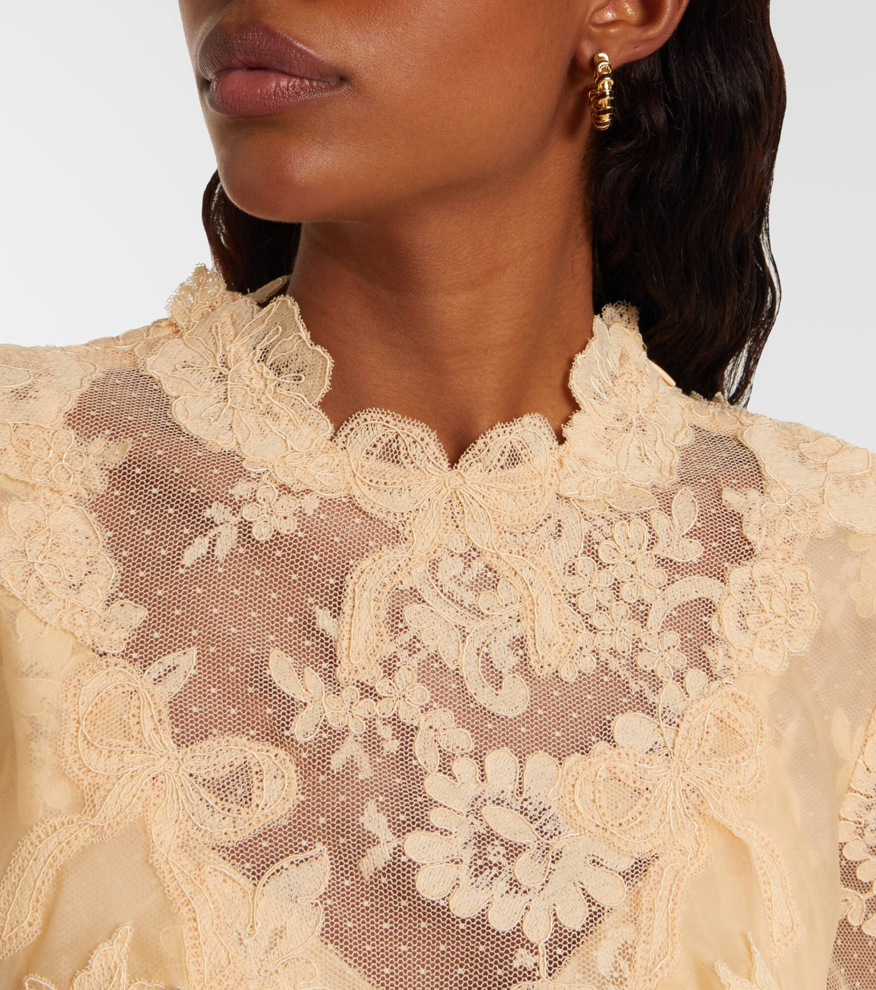 Loop gold-plated hoop earrings - 6