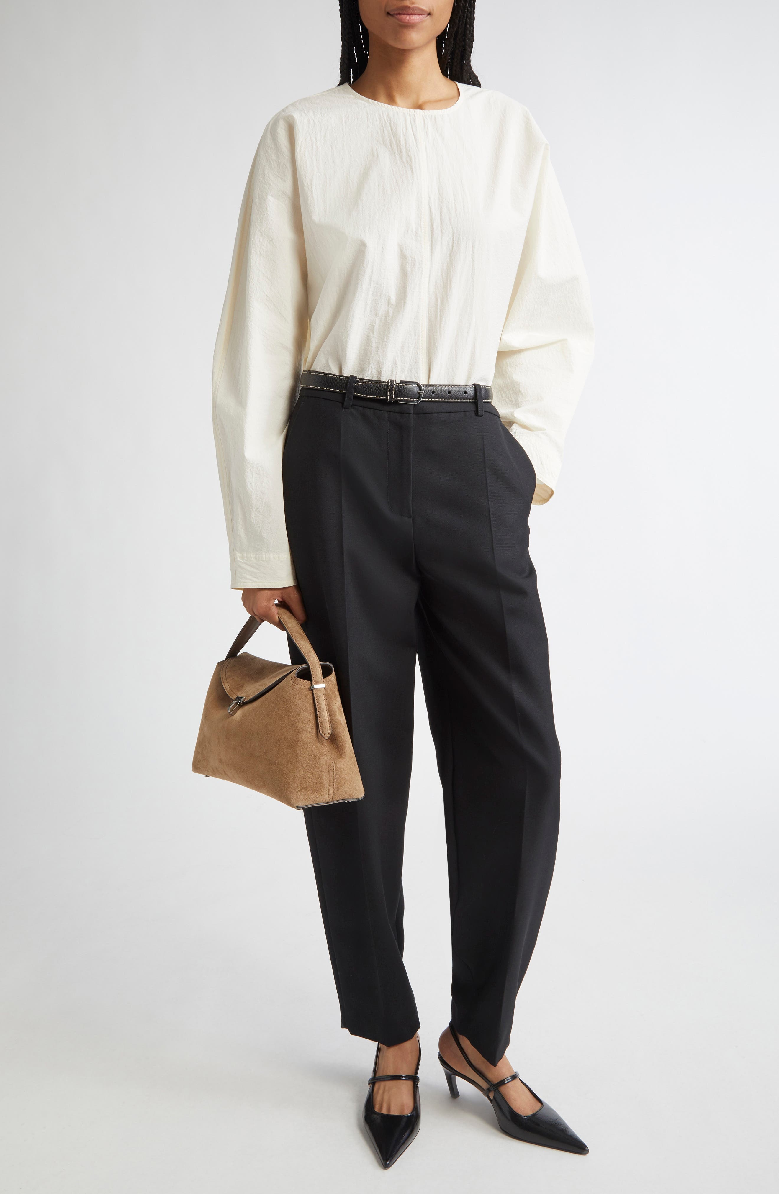 TOTEME Balloon Sleeve Top in Off White at Nordstrom - 2