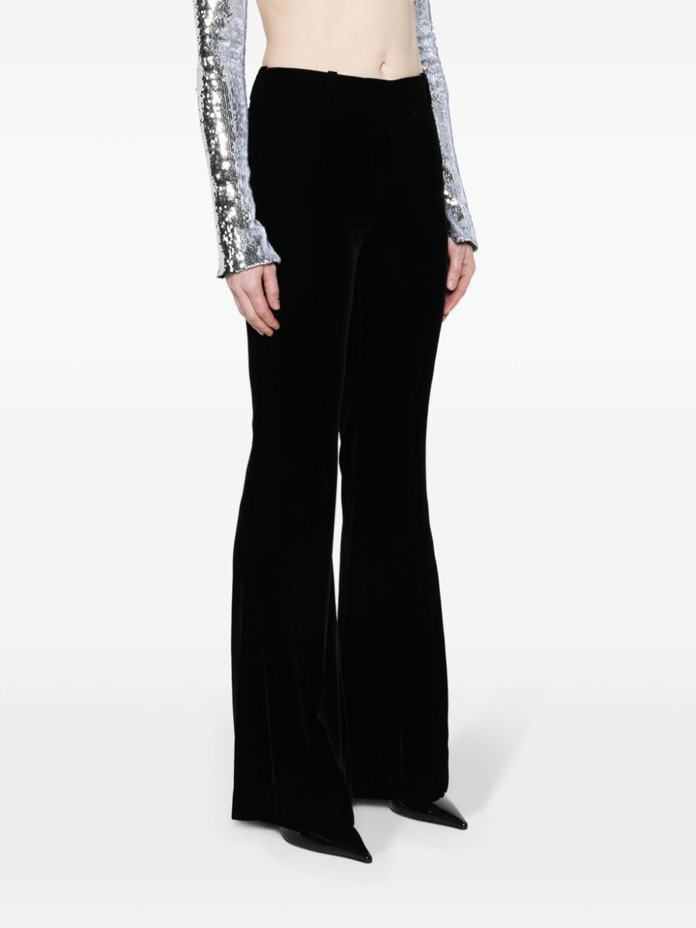 flared velvet trousers - 3
