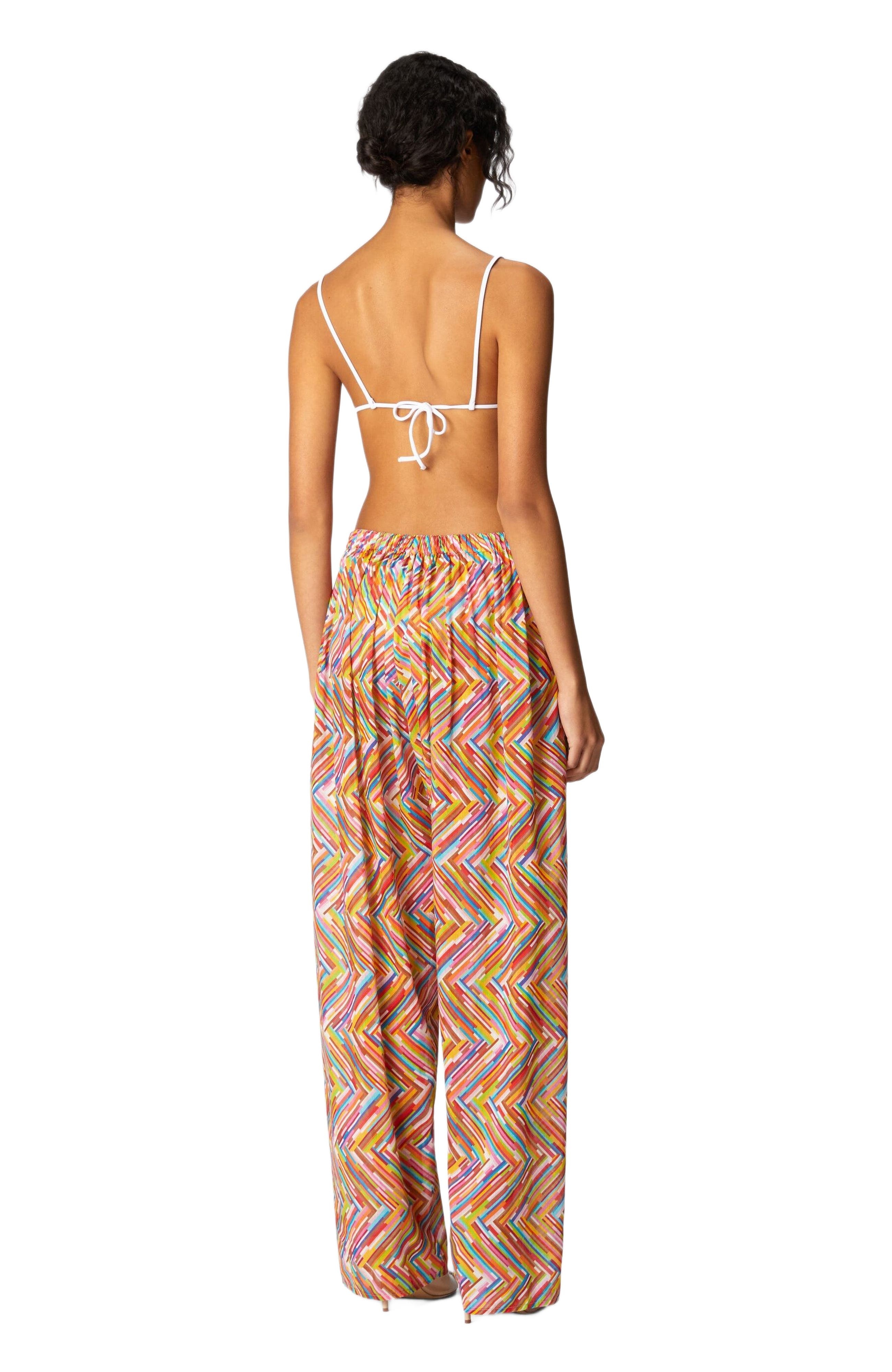 Missoni Printed Cotton And Silk Blend Trousers With Drawstring in Multicoloured 1 at Nordstrom - 3