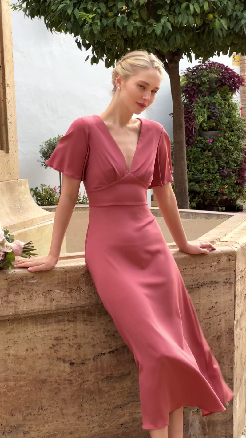 Coralie Silk Dress Open back 8