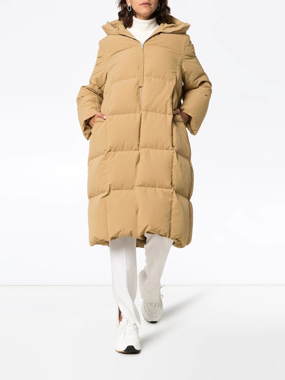 zip-front puffer coat - 3