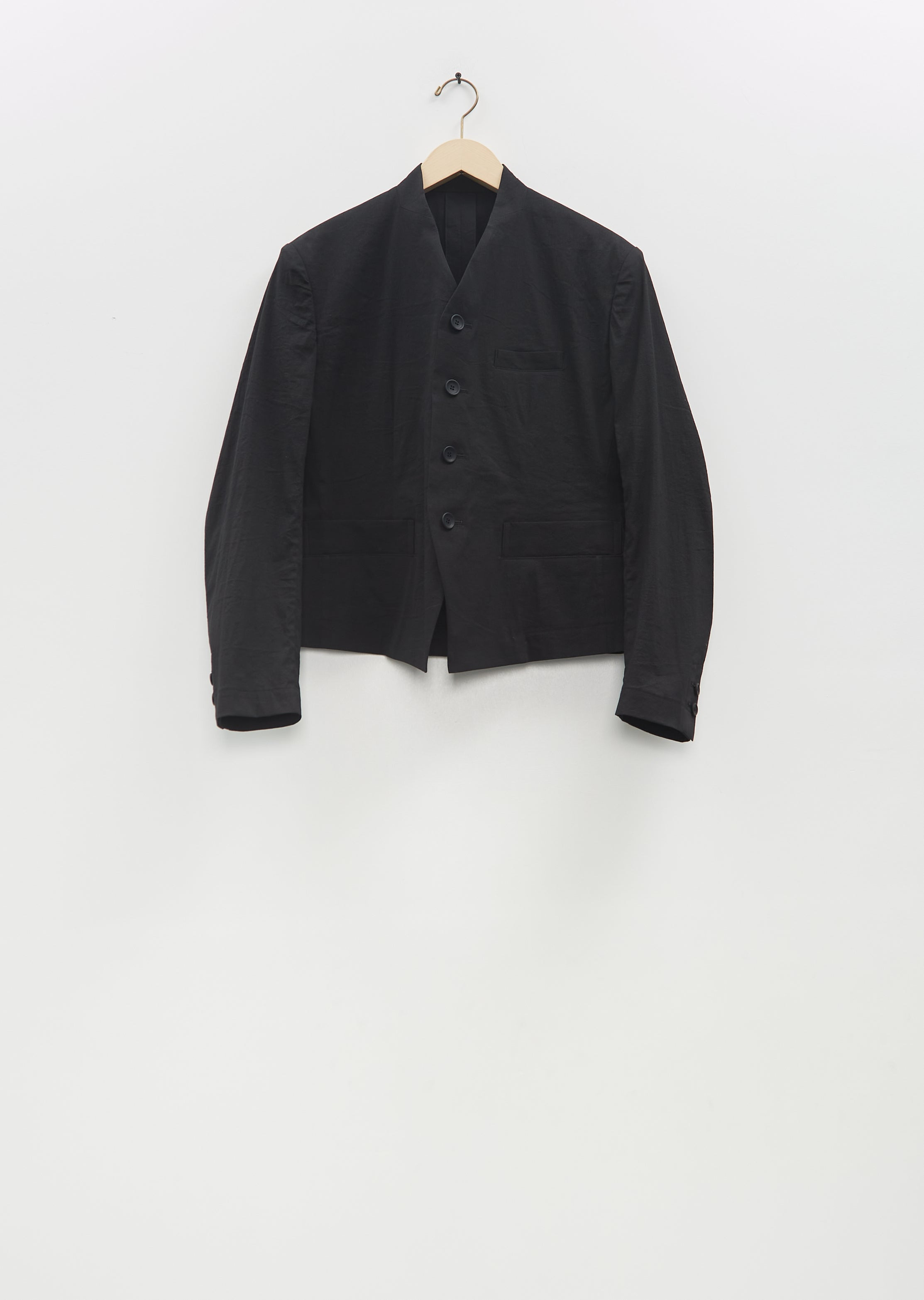Washi Paper Ensemble U Jacket — Black - 5