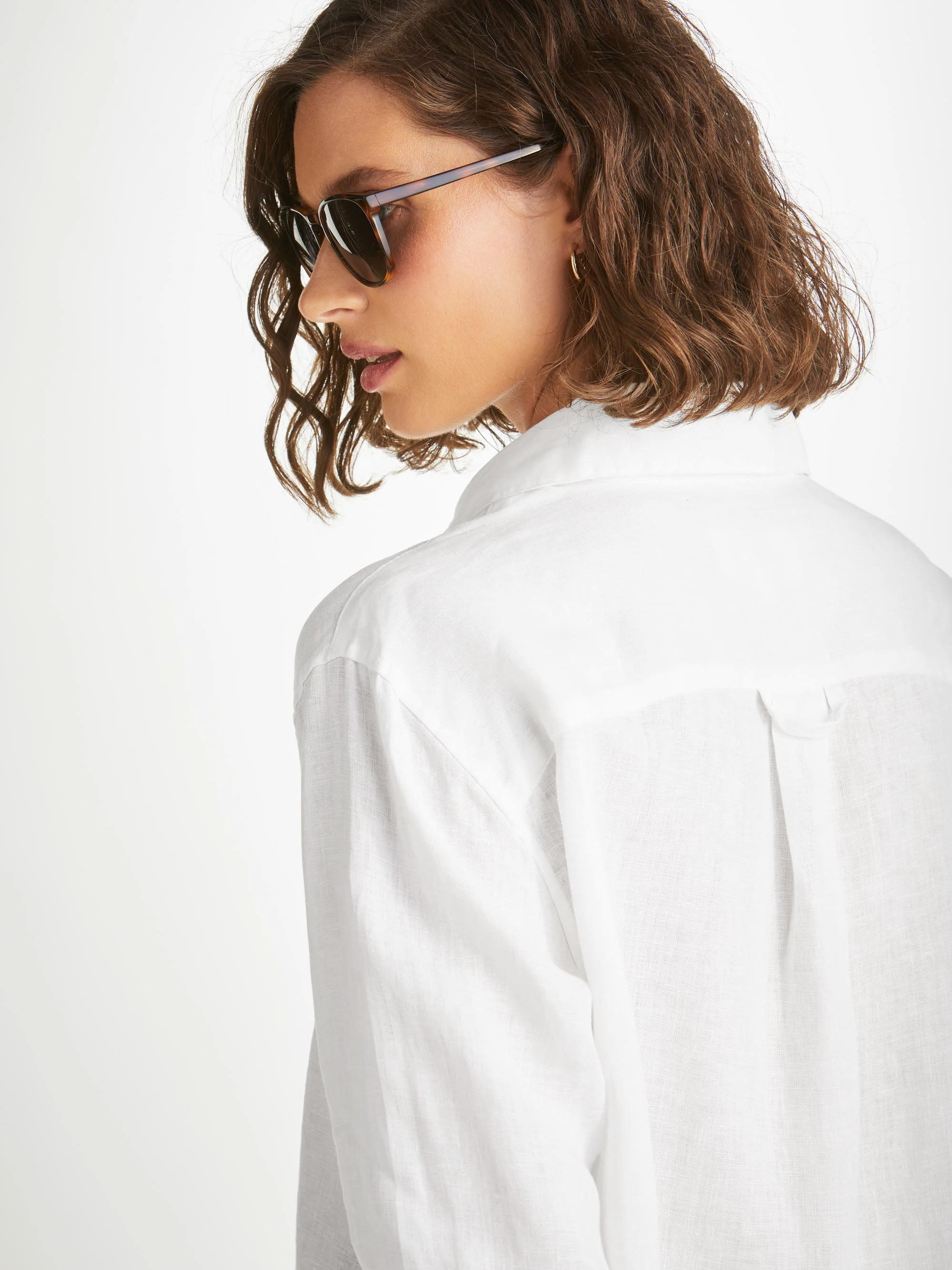 Women's Shirt Sicily Linen White - 5