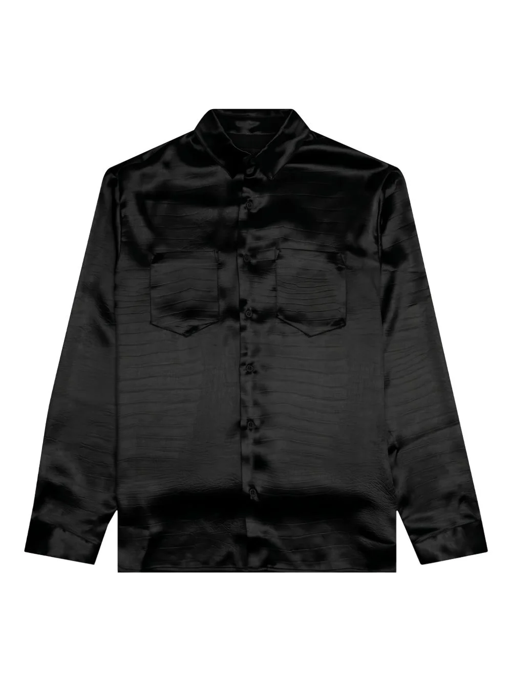 Malcom crocodile-effect satin shirt - 1