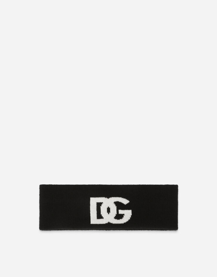 Cashmere jacquard headband with DG logo - 2