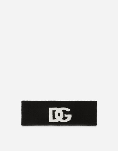 Dolce & Gabbana Cashmere jacquard headband with DG logo outlook